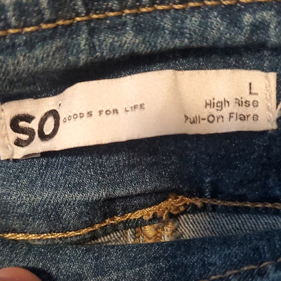 SO Women's Flare Blue Jeans - Picture 2 of 7